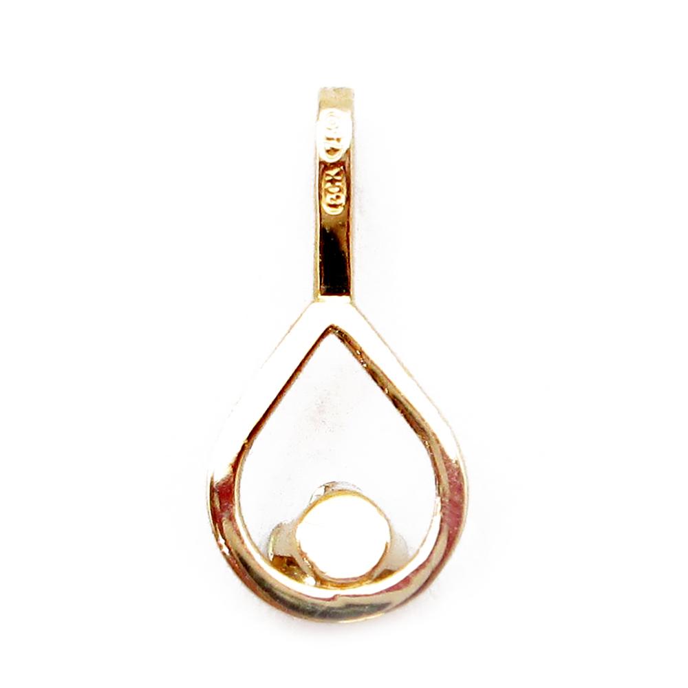 18k Kultainen pisara timanttiriipus 0.005ct #2 Kultatukku.fi