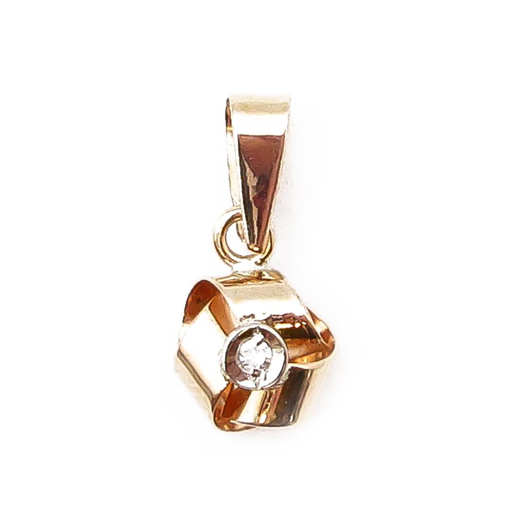 Kultainen timanttiriipus 0.005ct #1 Kultatukku.fi