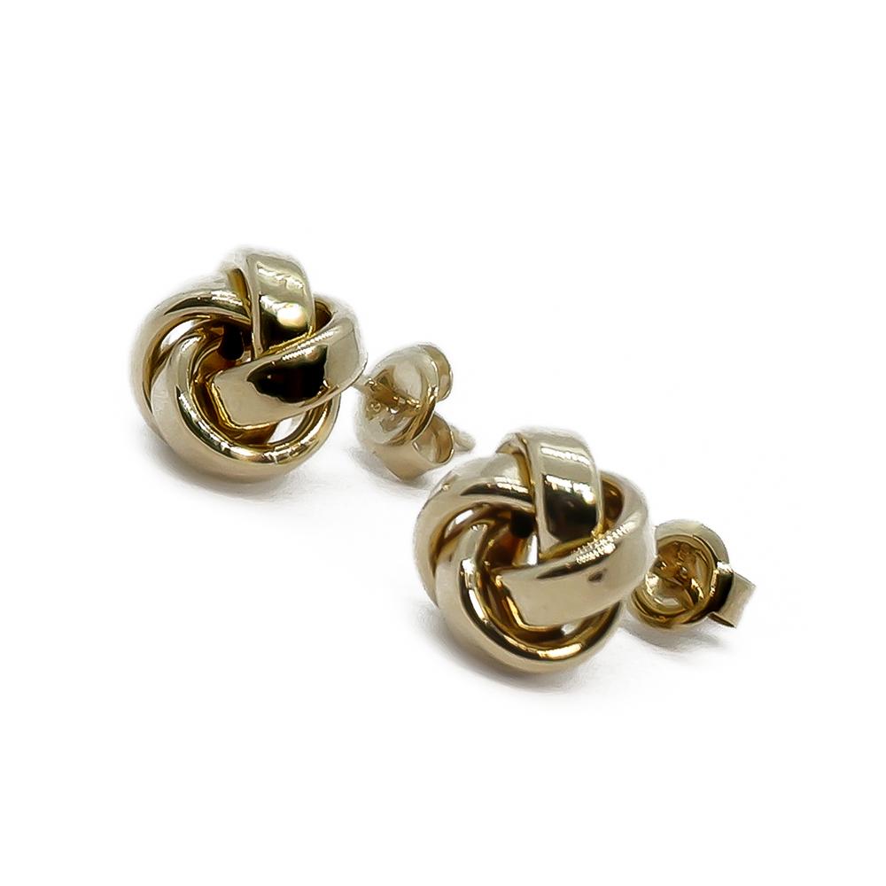 Unoaerre solmukorvakorut 14K keltakultaa, 12 mm #0 Kultatukku.fi