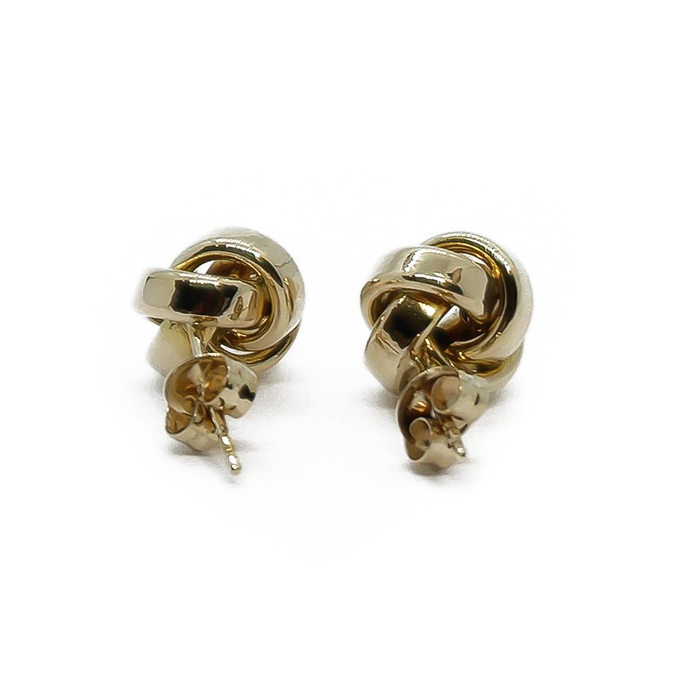 Unoaerre solmukorvakorut 14K keltakultaa, 12 mm #2 Kultatukku.fi