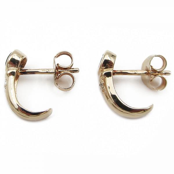 Kultaiset safiiri/timantti korvakorut 2x0.005ct #1 Kultatukku.fi