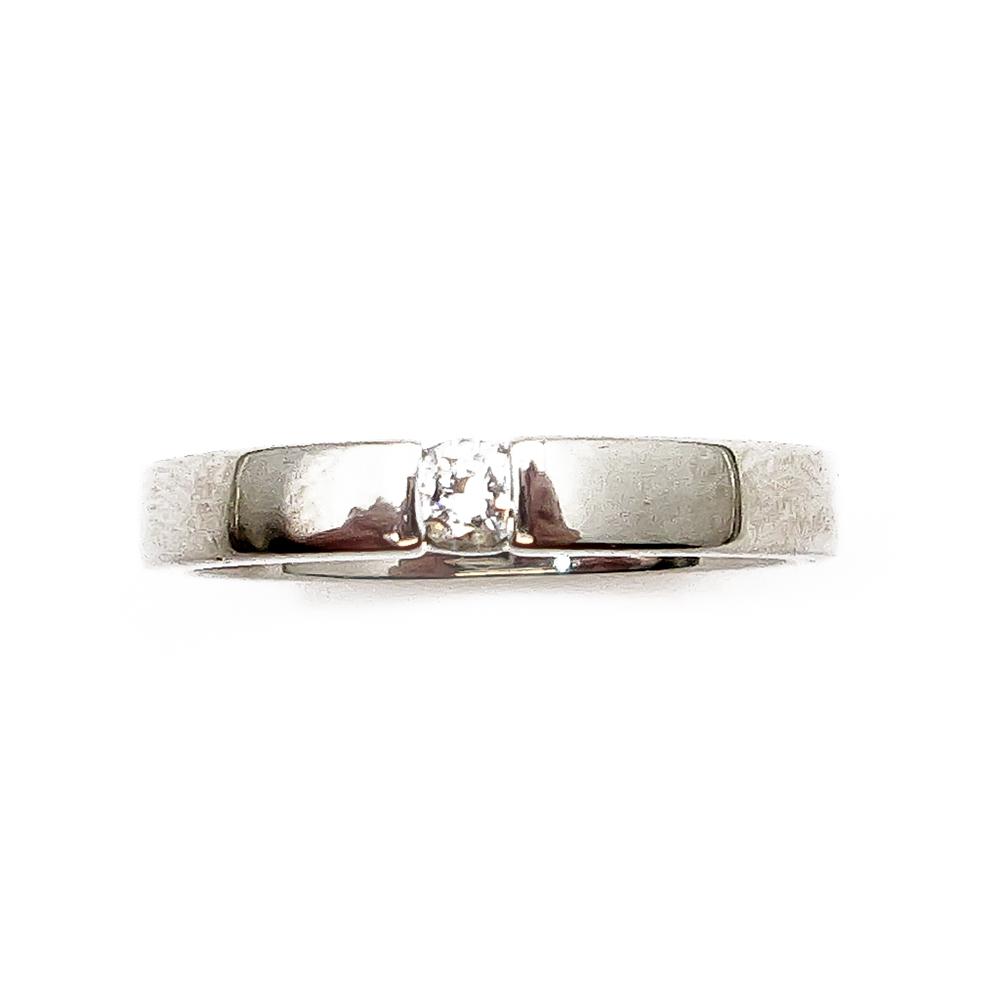 Valkokultainen timanttisormus 0.08ct koko 16.5 #1 Kultatukku.fi
