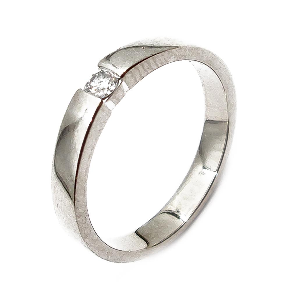Valkokultainen timanttisormus 0.08ct koko 16.5 #0 Kultatukku.fi