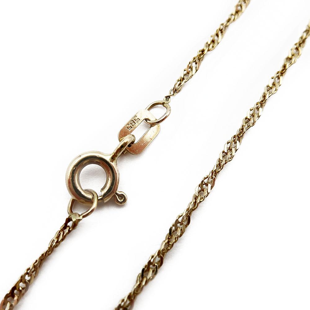 1,3mm Kierre nilkkaketju 26cm #1 Kultatukku.fi