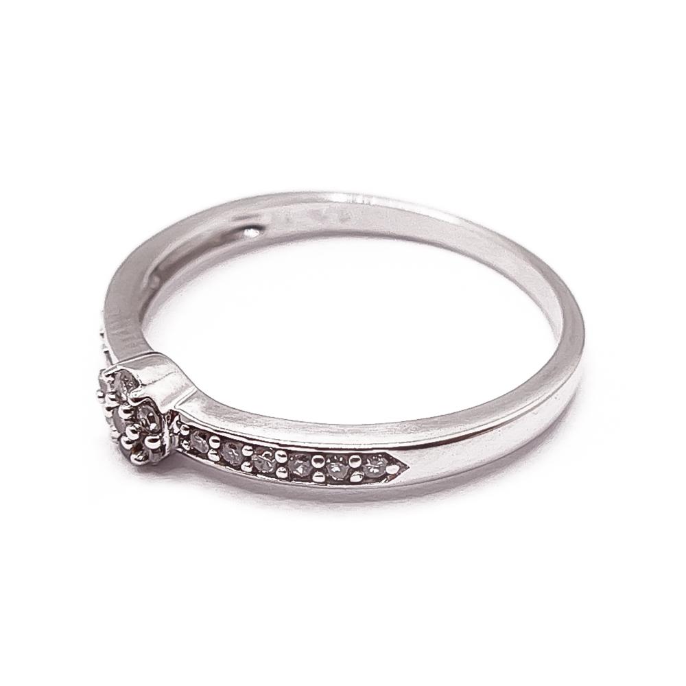 Valkokultainen timanttisormus 18mm 0,15ct #3 Kultatukku.fi