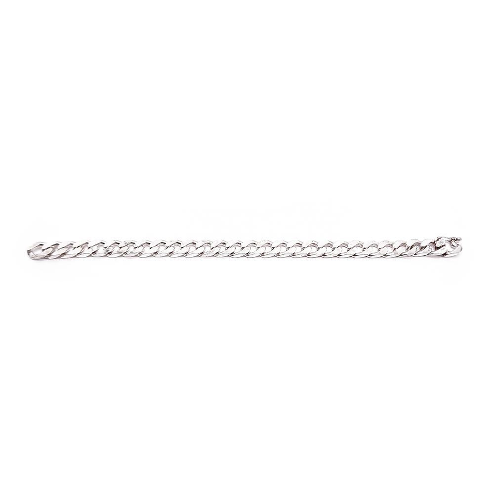 Hopeinen panssariranneketju 925, 21 cm / 8 mm #1 Kultatukku.fi