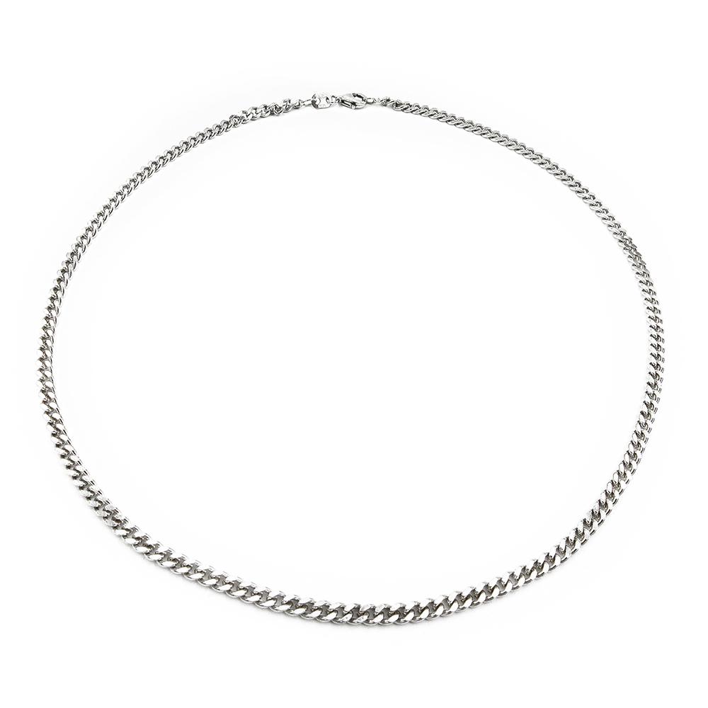 Hopeinen umpipanssarikaulaketju 43cm 3.5mm P.J. Haapasalo #0 Kultatukku.fi