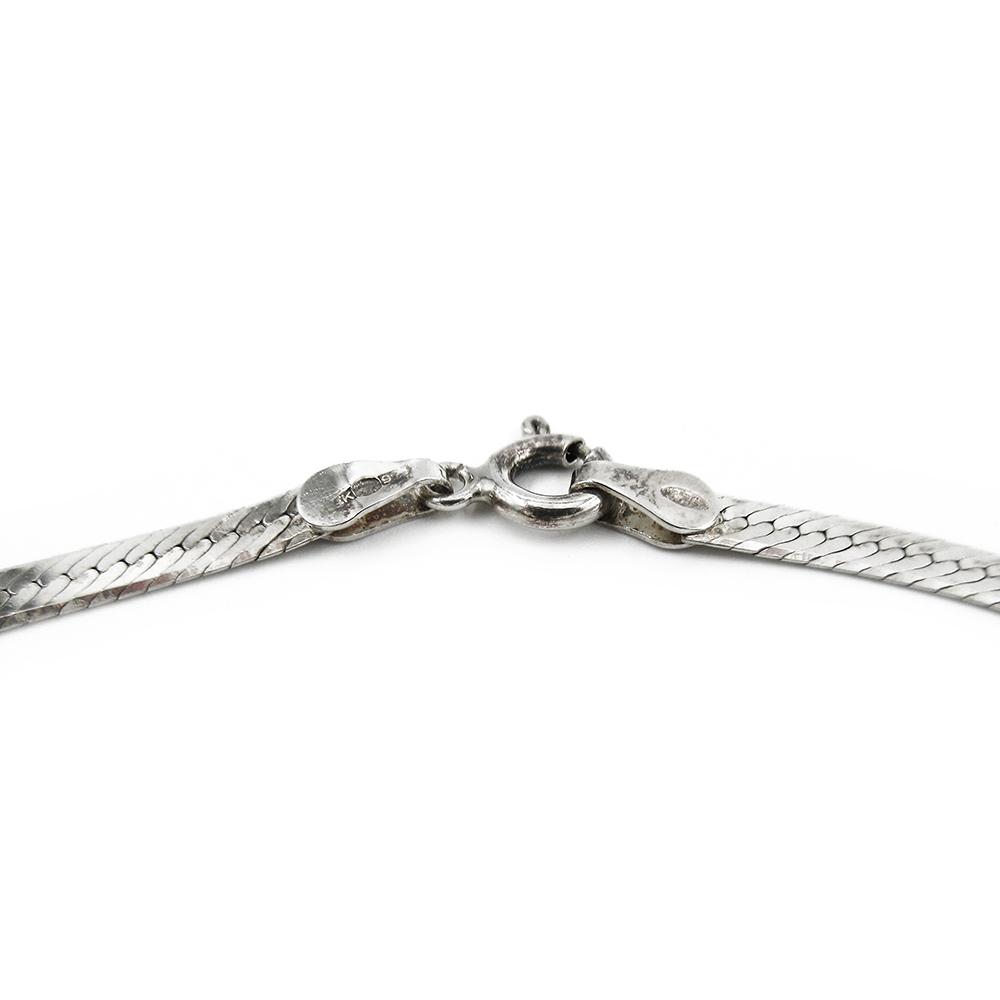 Hopeinen timanttileikattu kaulaketju 42cm 3mm #1 Kultatukku.fi