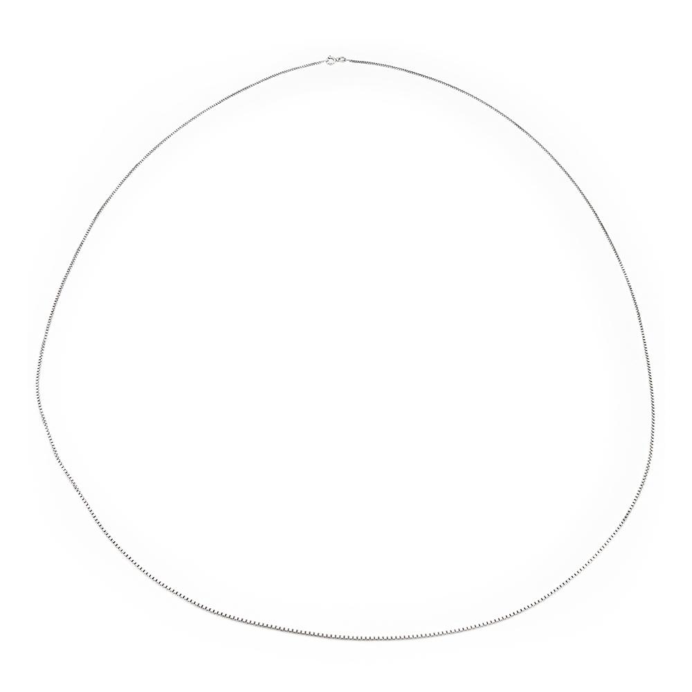 Hopeinen pitkä venetsiariipusketju 80cm 0.94mm #0 Kultatukku.fi