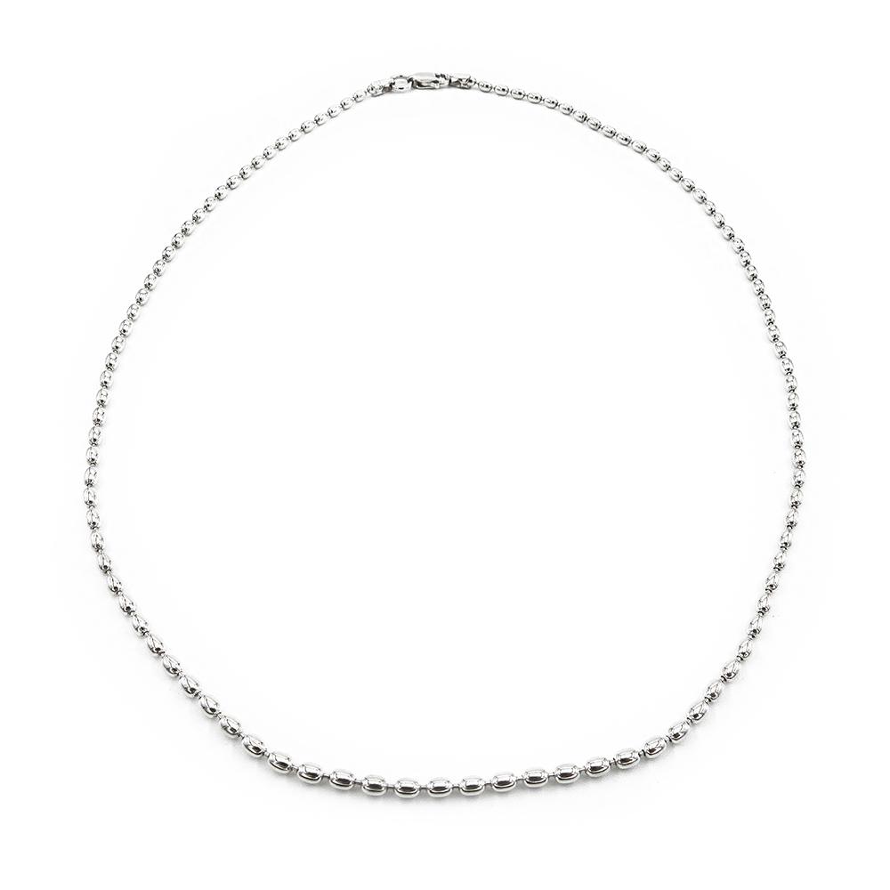 Hopeinen oliivikaulaketju 2.5mm 42cm #0 Kultatukku.fi