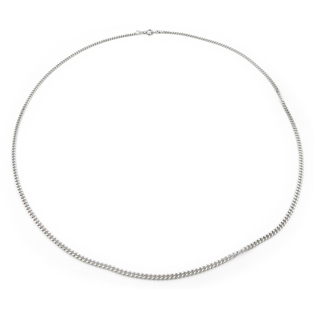 Hopeinen panssarikaulaketju 2.5mm 60cm #0 Kultatukku.fi