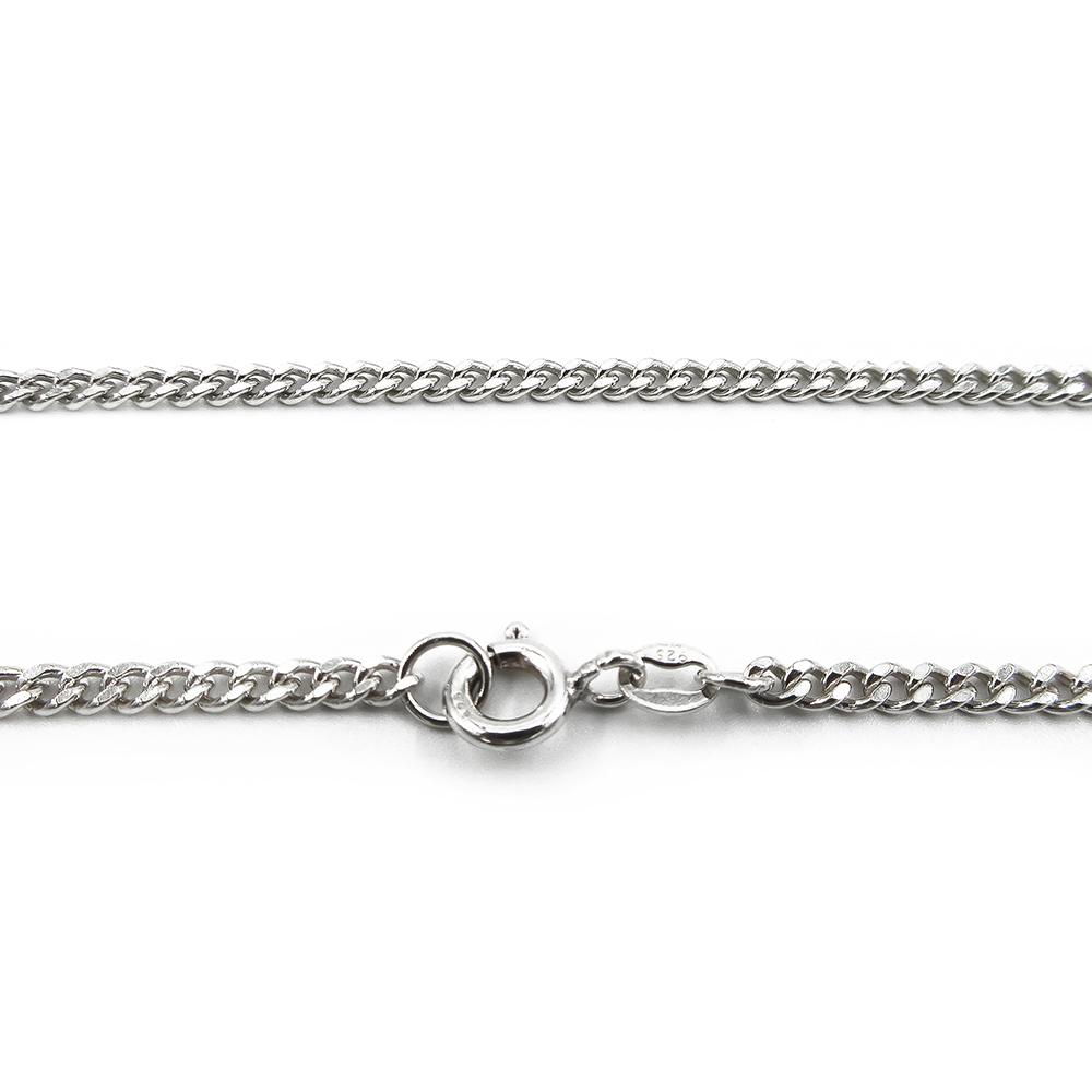 Hopeinen panssarikaulaketju 2.5mm 60cm #1 Kultatukku.fi