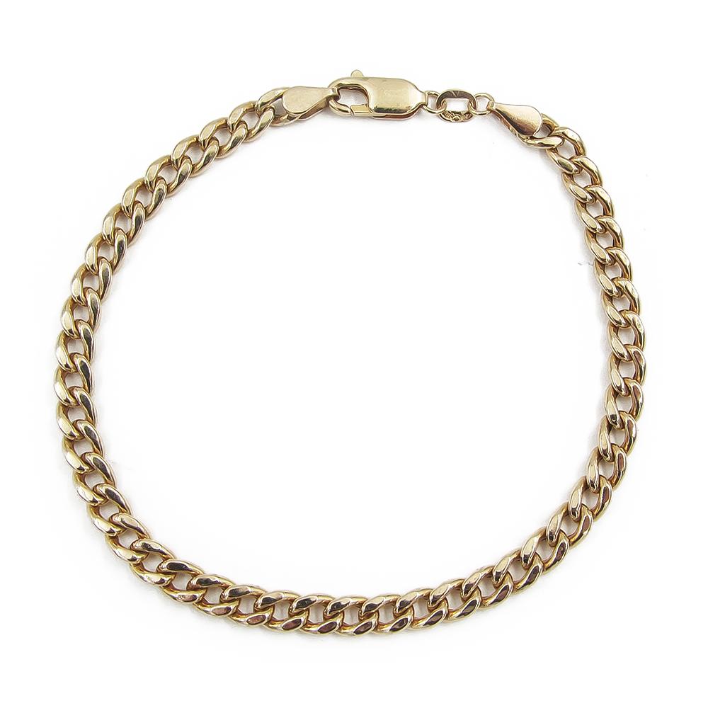 Oy Perkko kultainen panssariranneketju 14K, 18,5 cm x 3 mm #0 Kultatukku.fi