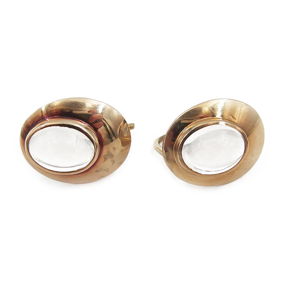 Kultaiset koukkukorvakorut läpikuultavilla kivillä 585, 13,4 × 10,6 mm #1 Kultatukku.fi