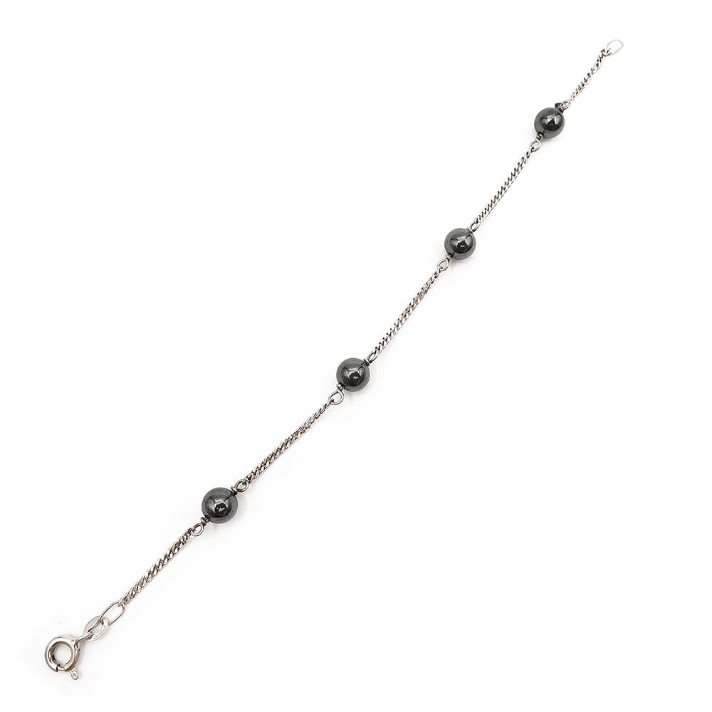 Ranneketju hematiiteillä 17cm #0 Kultatukku.fi