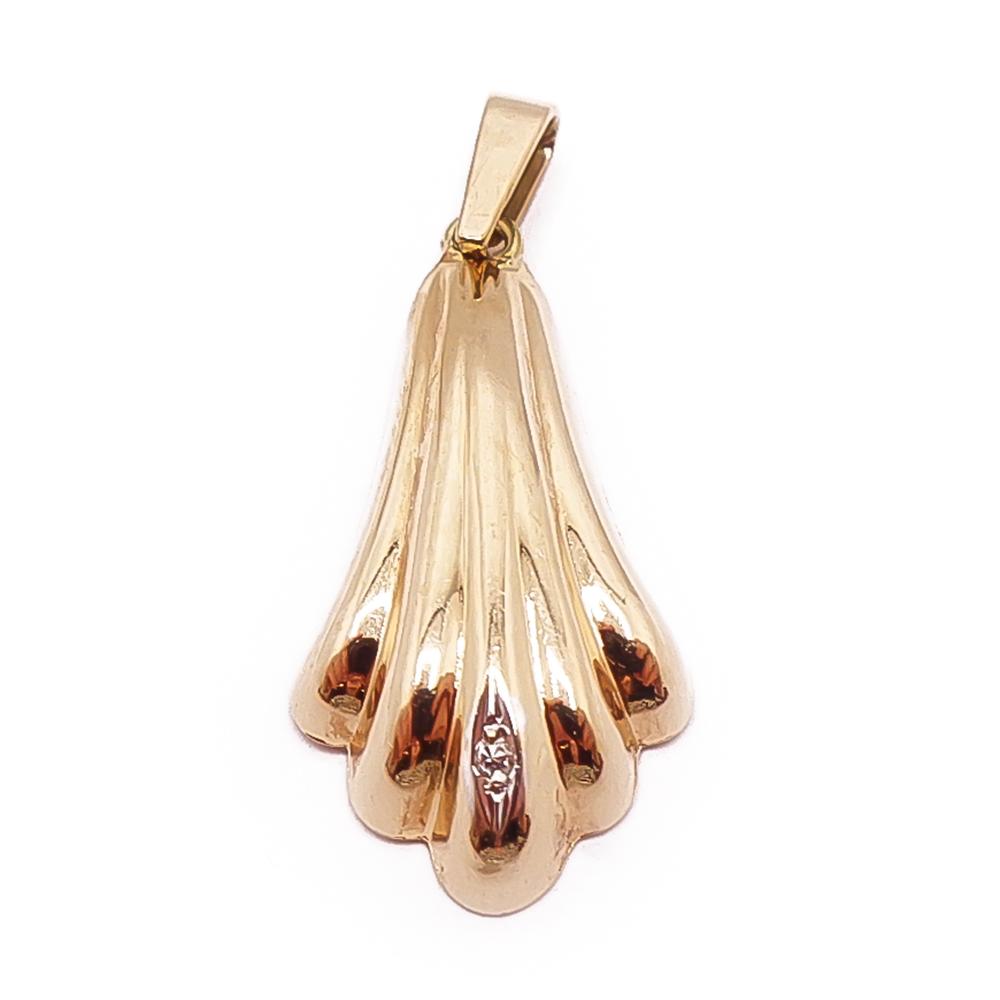 14K kultainen timanttiriipus 0,005 ct, 27 mm #0 Kultatukku.fi