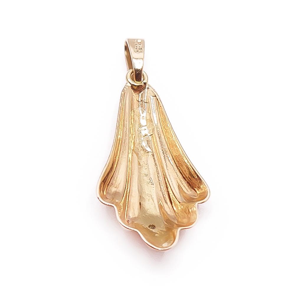 14K kultainen timanttiriipus 0,005 ct, 27 mm #2 Kultatukku.fi