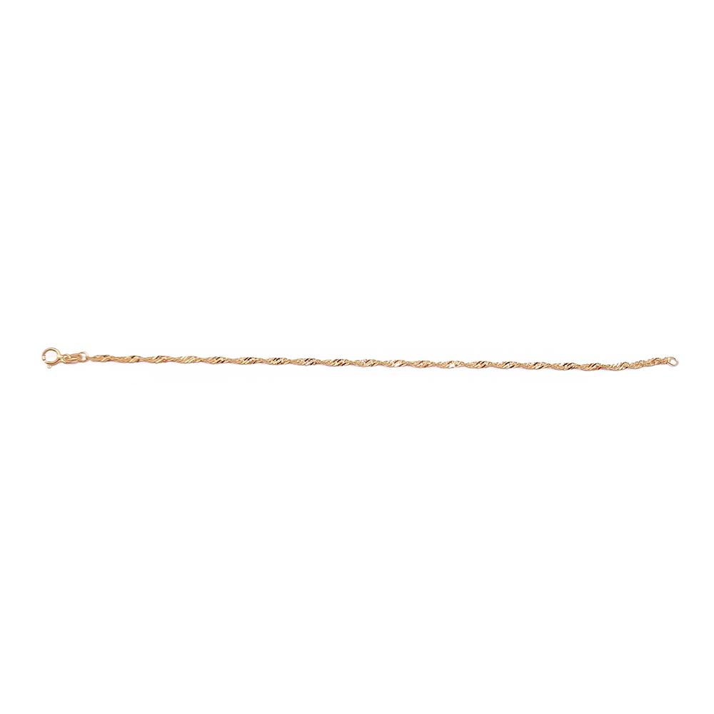 Kultainen singapore ranneketju 19,5cm #1 Kultatukku.fi