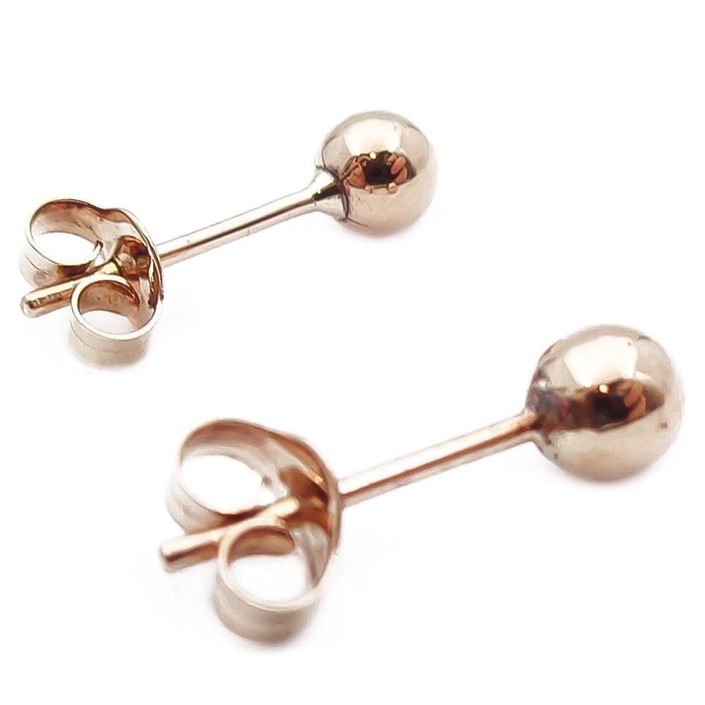 Kultaiset pallotapit 4mm #1 Kultatukku.fi
