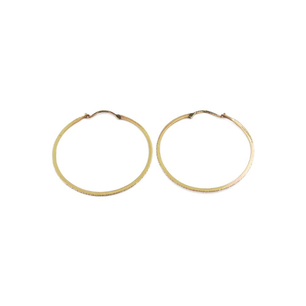 Kultaseppä Ailio kultaiset kuvioidut rengaskorvakorut 14K, 23 mm #0 Kultatukku.fi