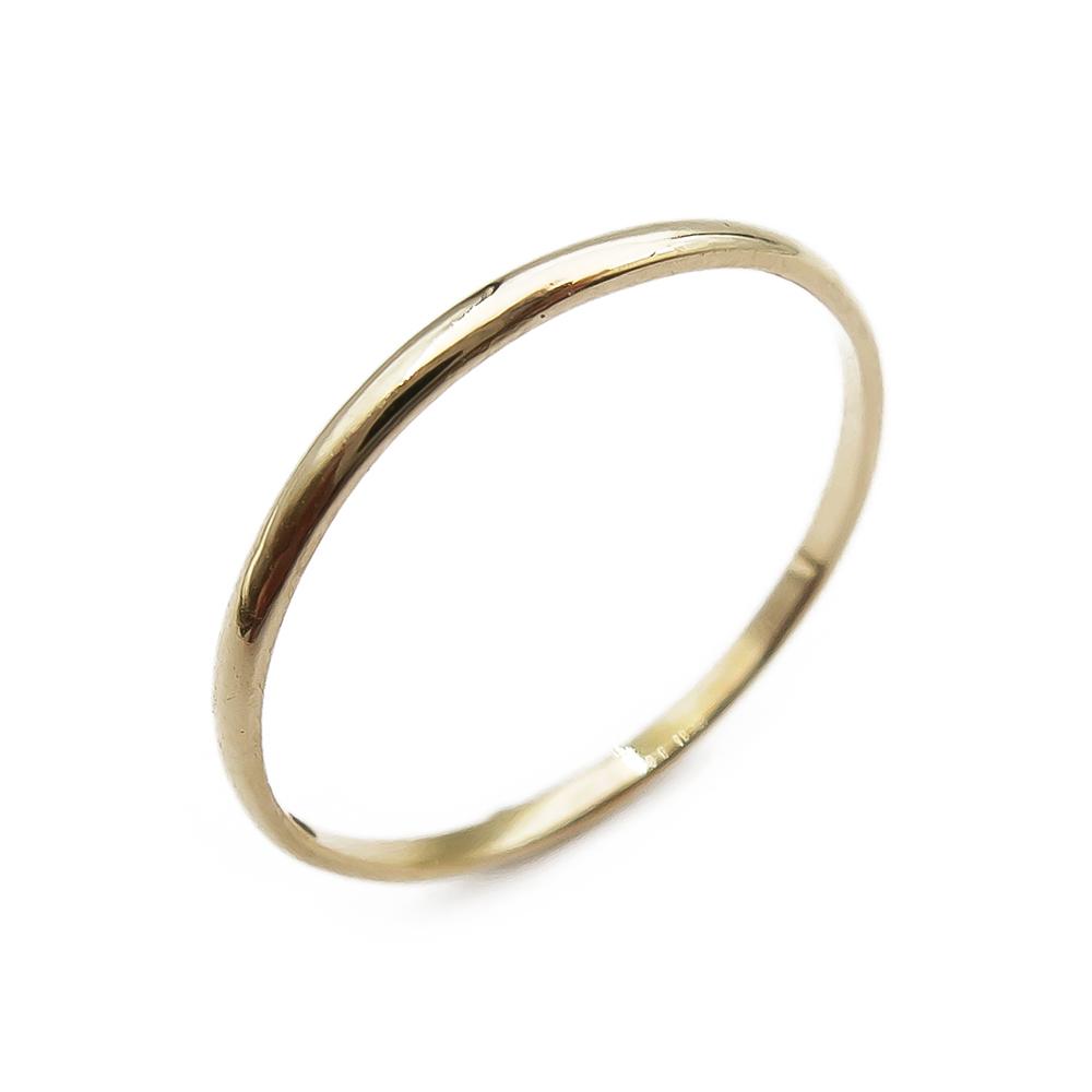 Kultainen puolipuöreä kihlasormus 16,5mm, leveys 1,3mm #0 Kultatukku.fi