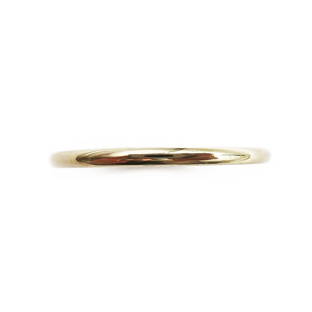 Kultainen puolipuöreä kihlasormus 16,5mm, leveys 1,3mm #1 Kultatukku.fi