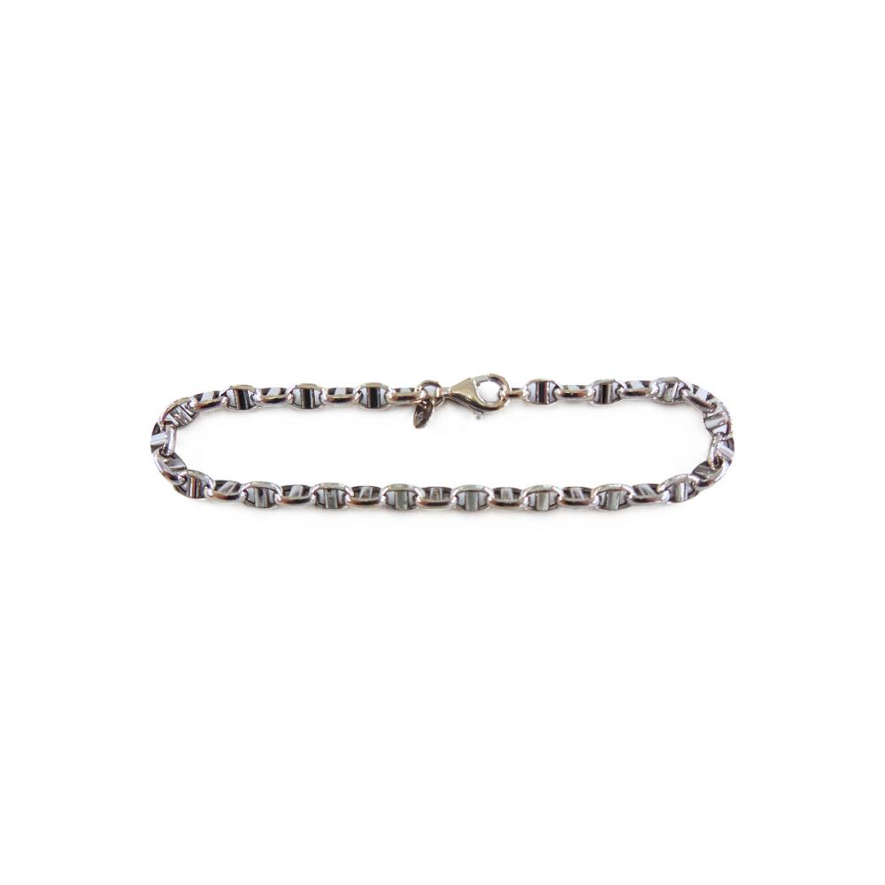 Timanttiset 14K valkokultainen ranneketju 17,5 cm #1 Kultatukku.fi