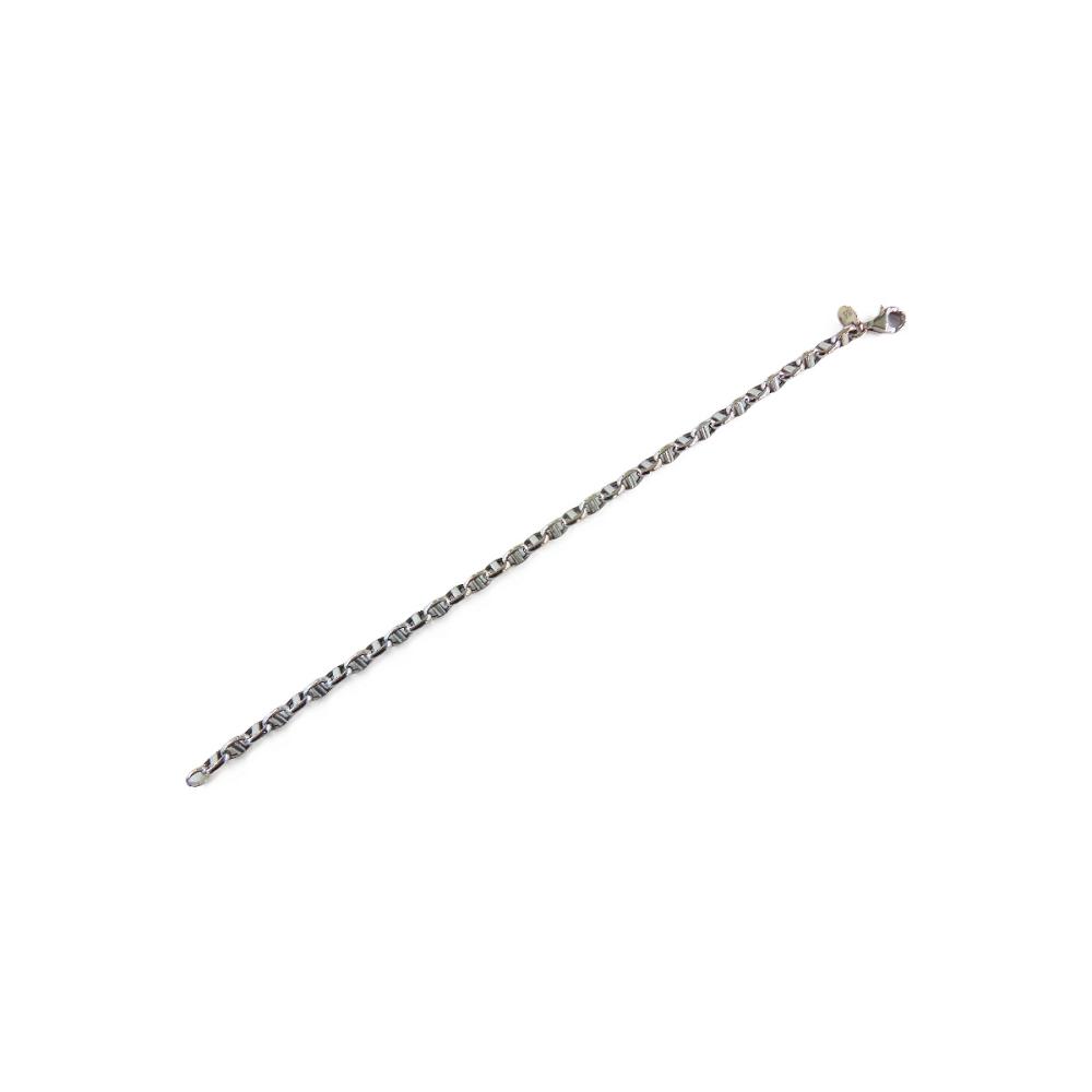 Timanttiset 14K valkokultainen ranneketju 17,5 cm #2 Kultatukku.fi