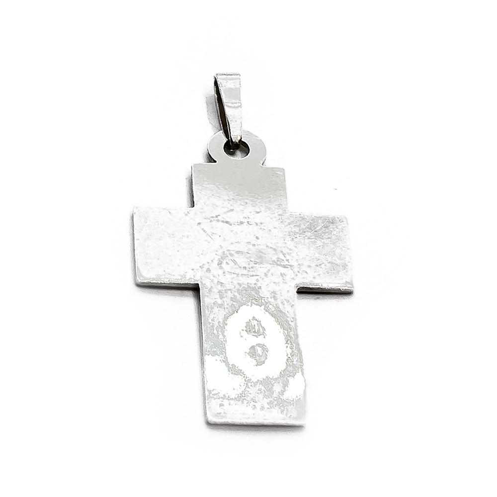 Hopeinen Golgata-ortodoksiristi 925, 40 mm #2 Kultatukku.fi