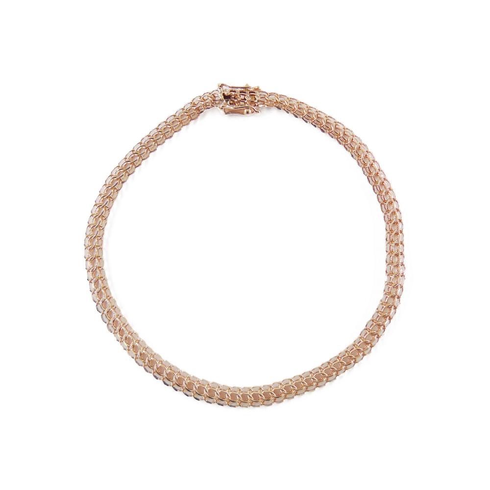 Kultainen Juhlabismarck-ranneketju 14K, 19,5 cm – 1974 #0 Kultatukku.fi