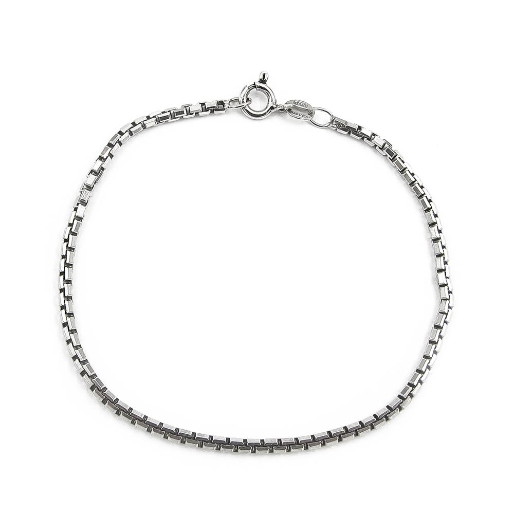 Hopeinen 925 venetsiaketjurannekoru 17,5 cm, 2 mm #0 Kultatukku.fi
