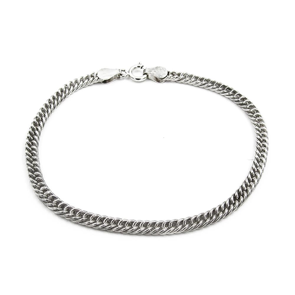 Hopeinen panssariranneketju 925, 19,5 cm / 3 mm #1 Kultatukku.fi