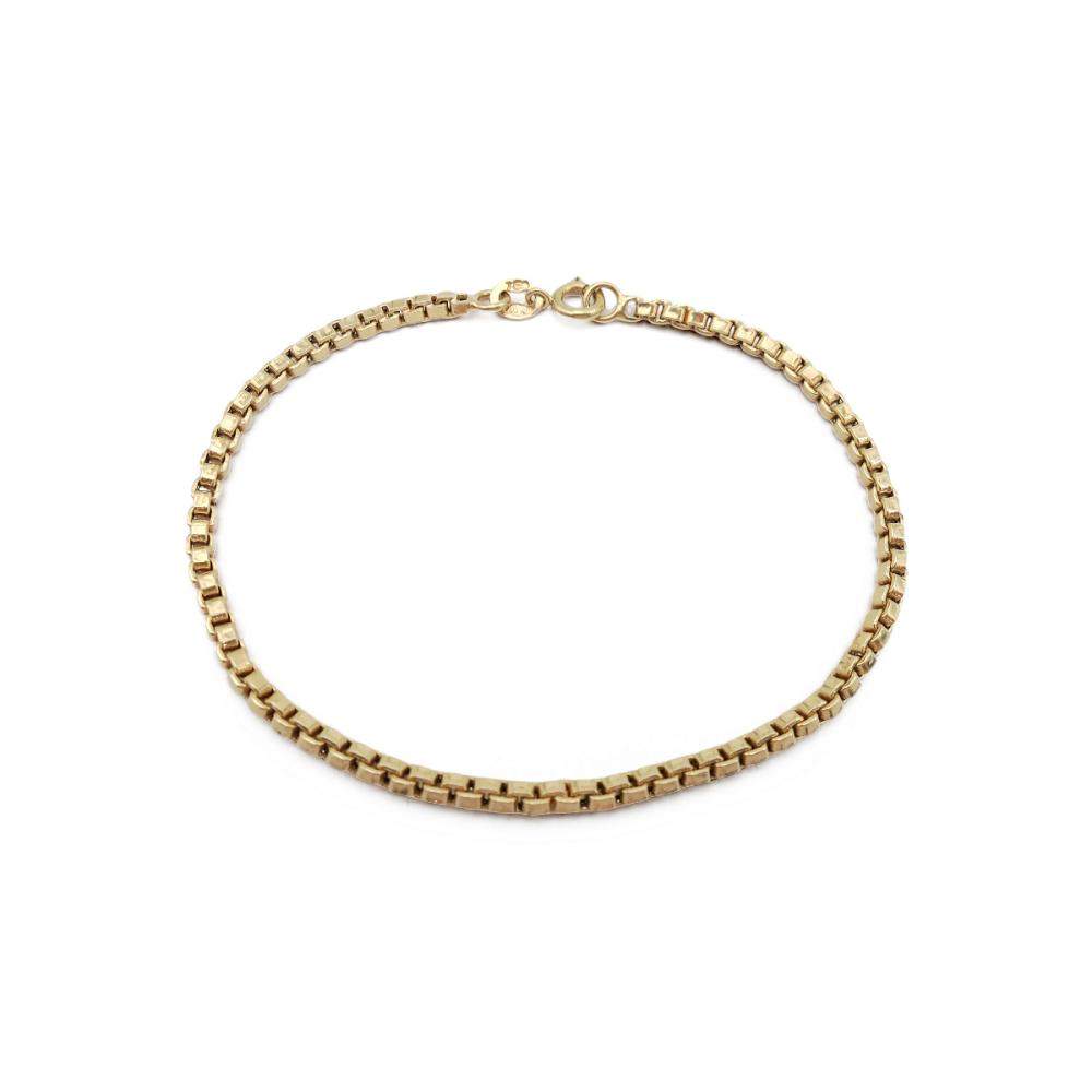 18K 2,6mm Venetsiaranneketju 19cm #0 Kultatukku.fi