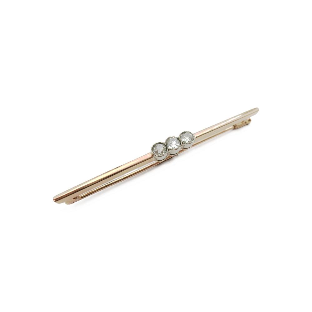 18k Timanttirintaneula 3x0,15ct v.1919 #0 Kultatukku.fi
