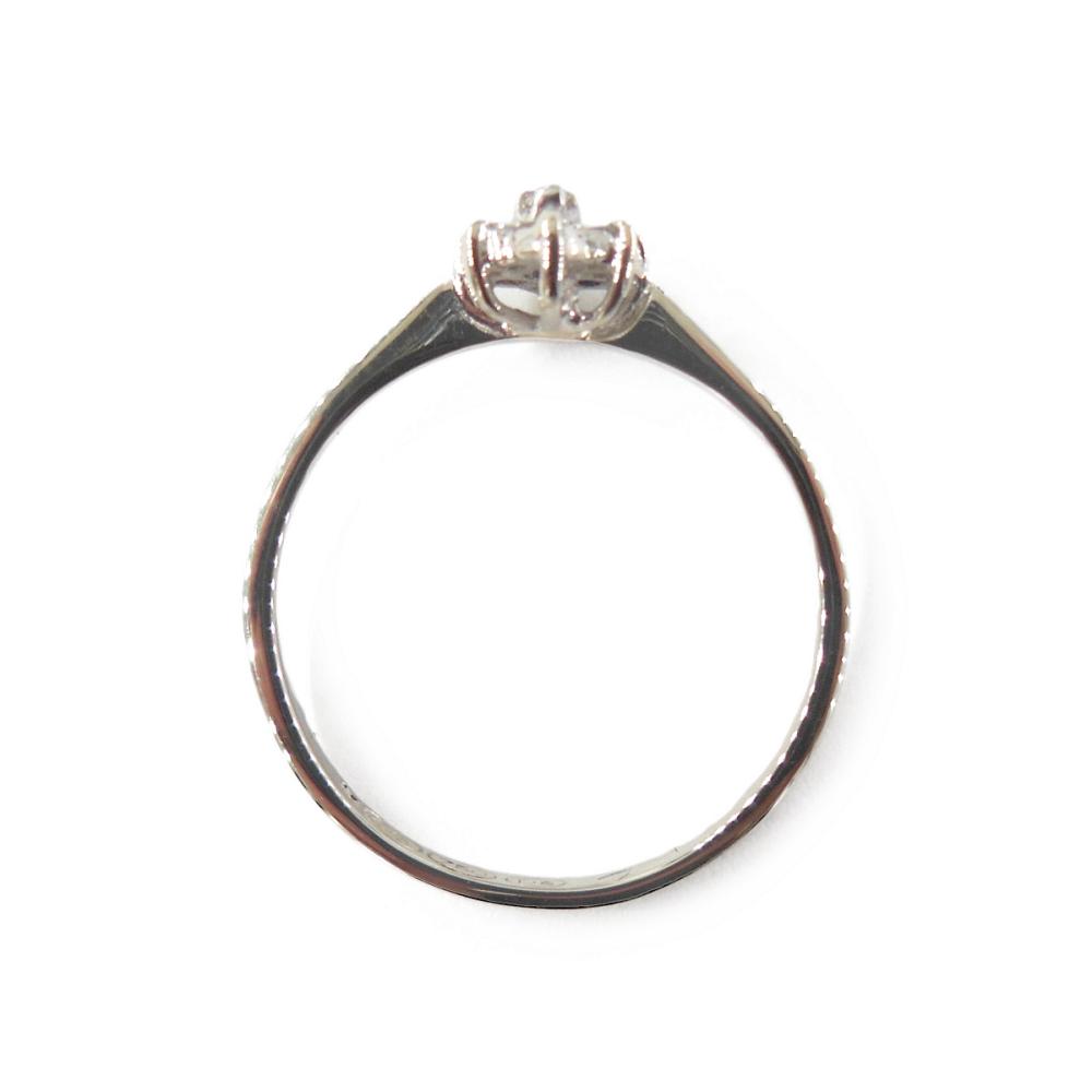 18K valkokultainen timanttisormus 0,15 ct, 16,5 mm – 1981 #2 Kultatukku.fi