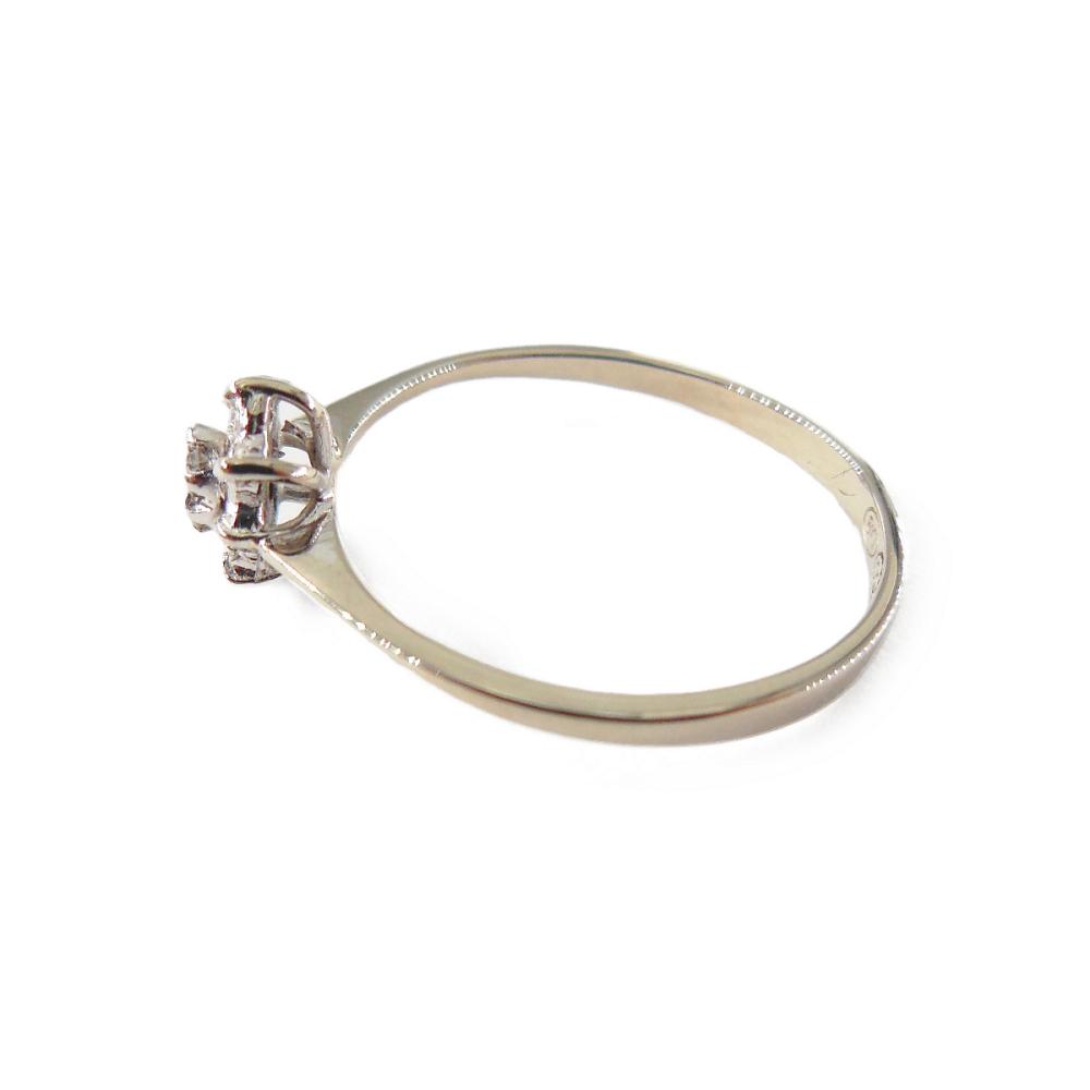 18K valkokultainen timanttisormus 0,15 ct, 16,5 mm – 1981 #3 Kultatukku.fi