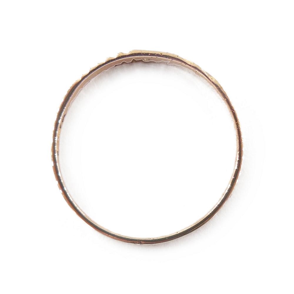 Kuvioitu 14K kultainen timanttisormus 0,003 ct, 18 mm #2 Kultatukku.fi
