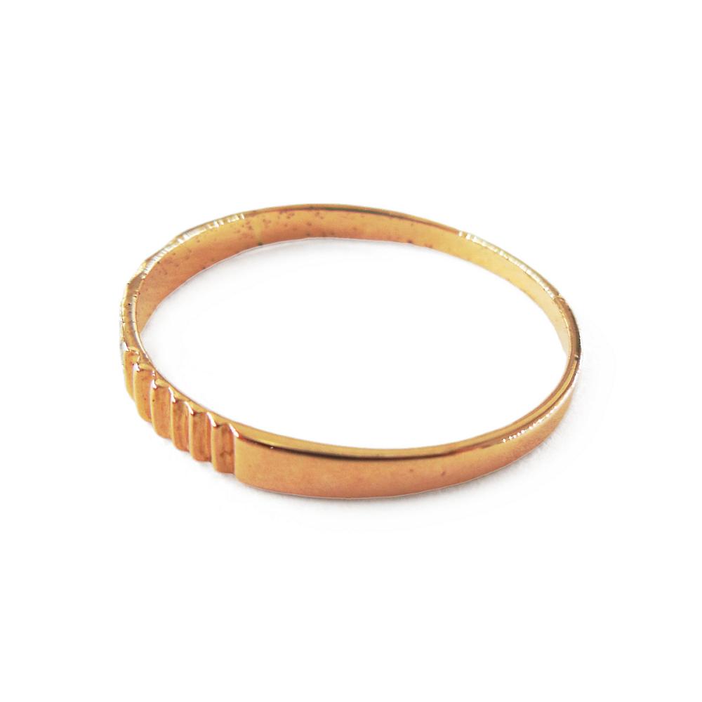 Kuvioitu 14K kultainen timanttisormus 0,003 ct, 18 mm #3 Kultatukku.fi