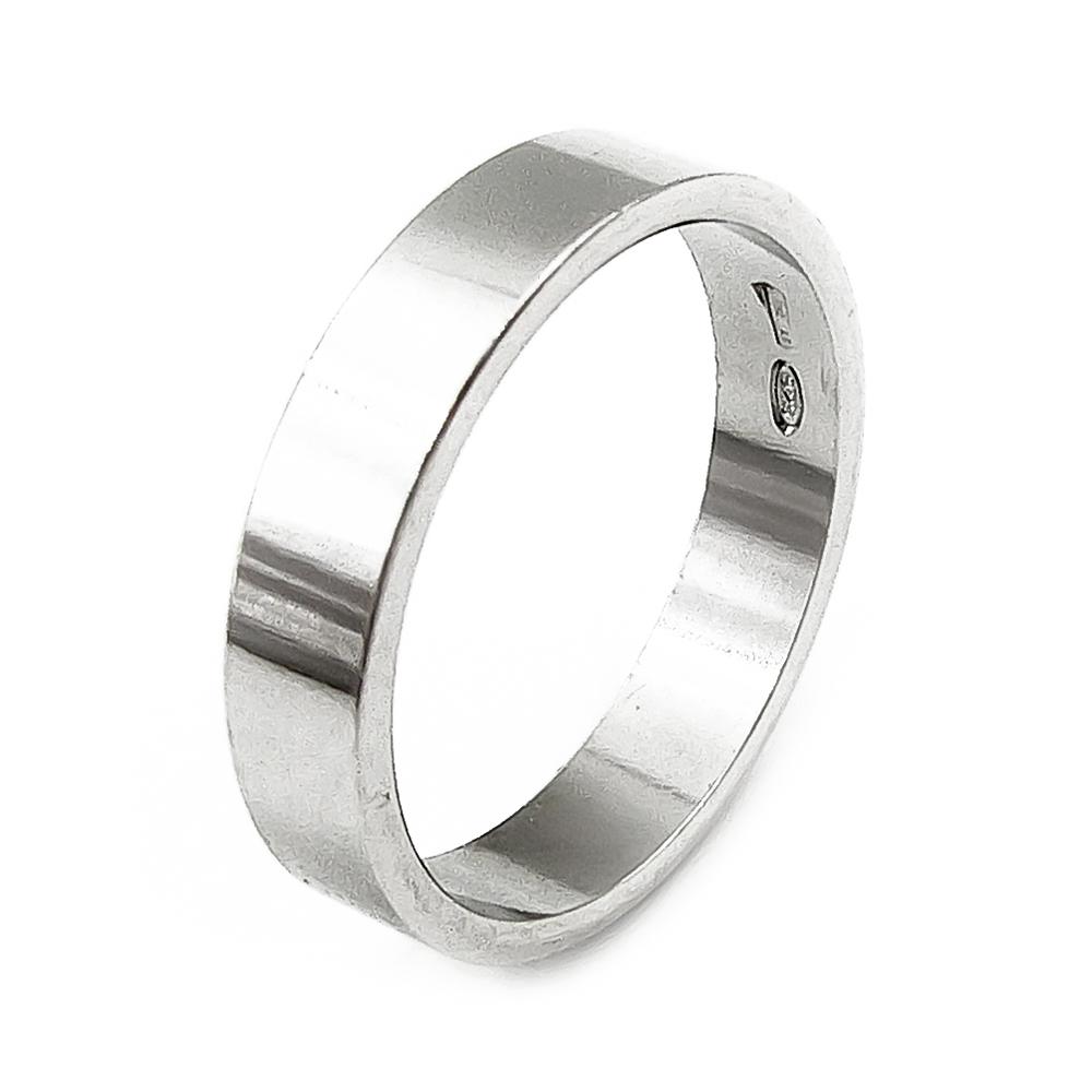 Sileä 925-hopeinen flakkasormus 4,1 mm, halkaisija 16,5 mm #0 Kultatukku.fi
