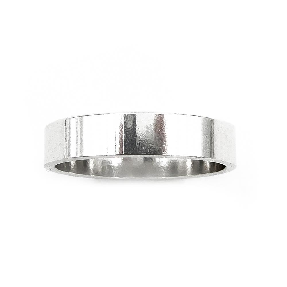 Sileä 925-hopeinen flakkasormus 4,1 mm, halkaisija 16,5 mm #1 Kultatukku.fi