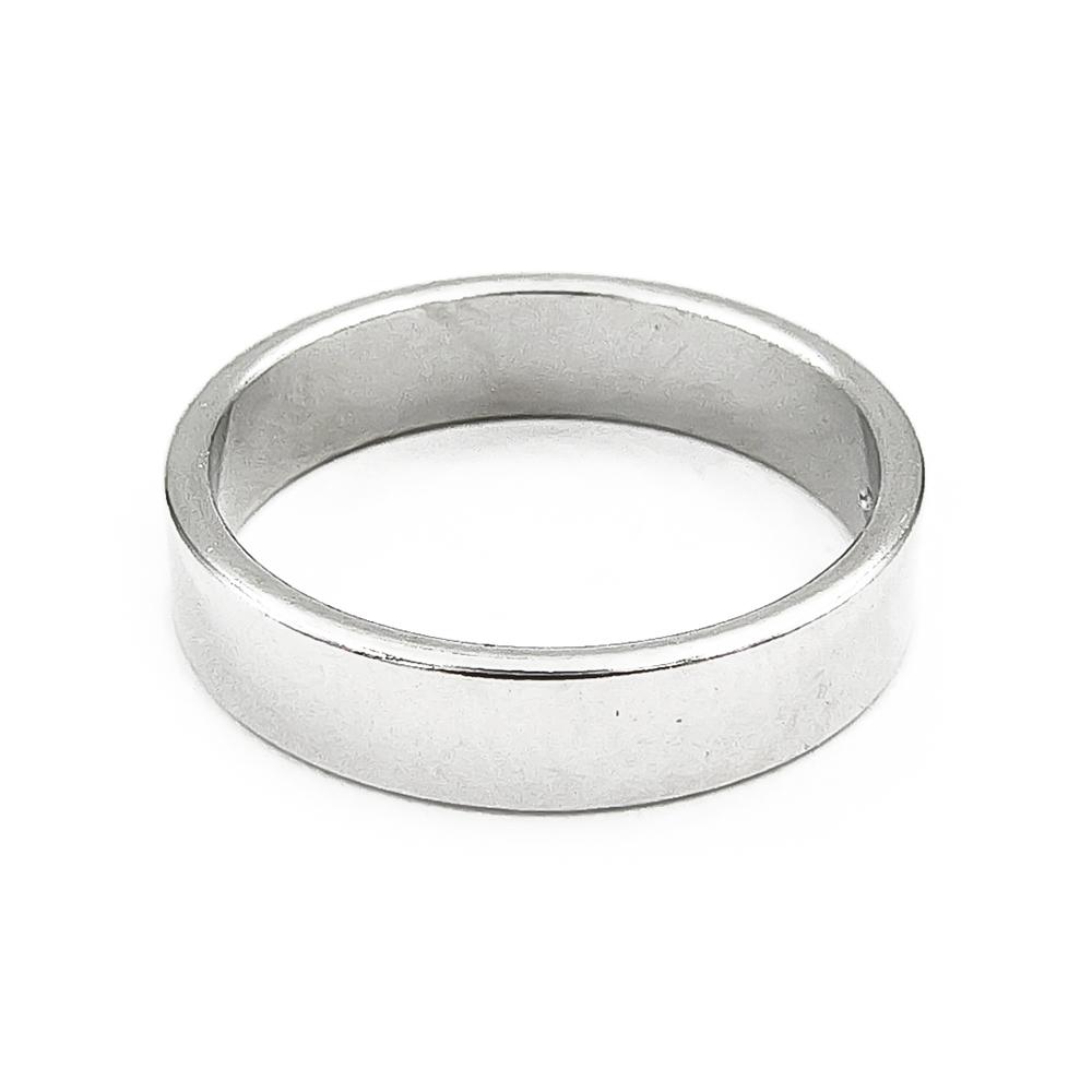 Sileä 925-hopeinen flakkasormus 4,1 mm, halkaisija 16,5 mm #2 Kultatukku.fi