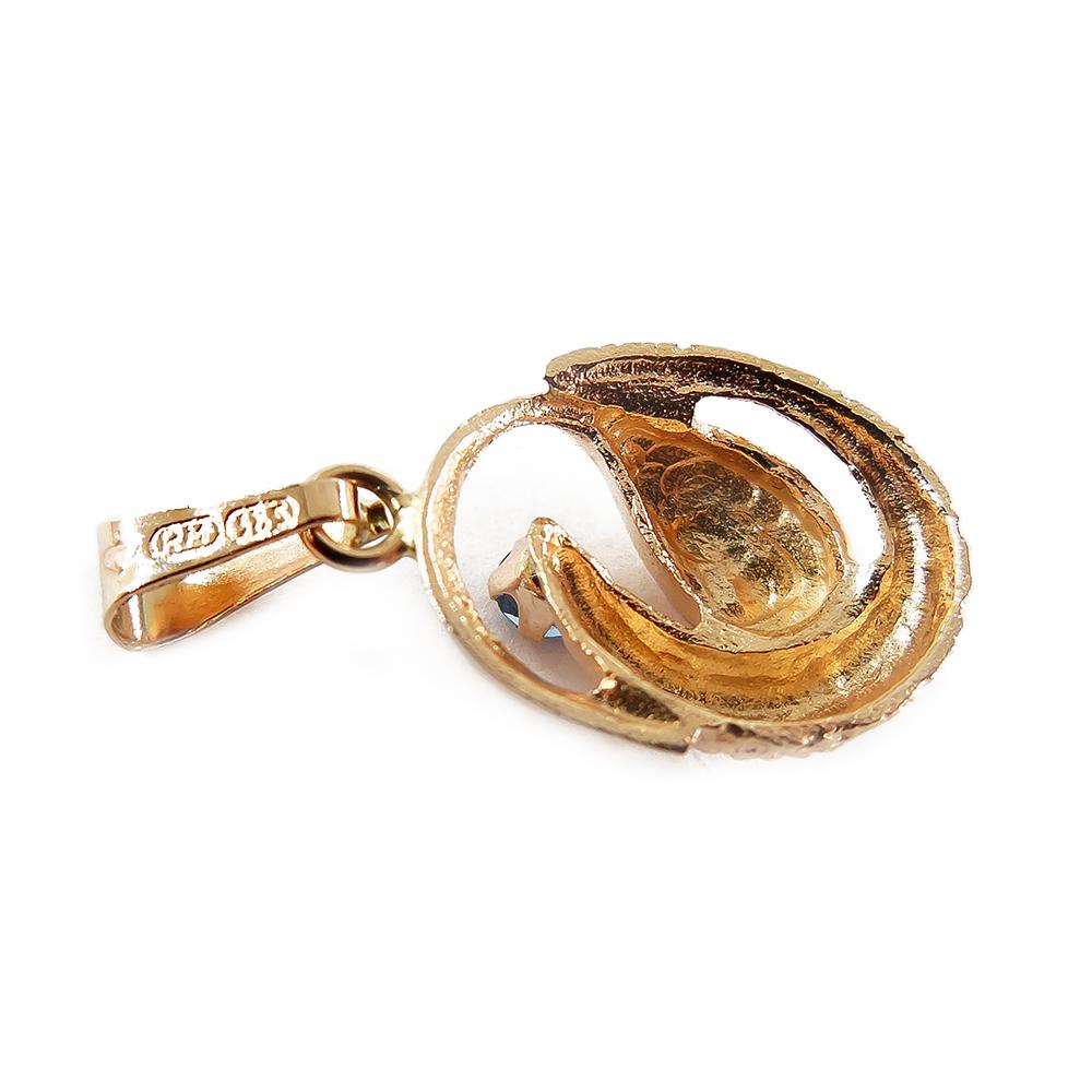 Kultariipus sinisellä kivellä, 585-kulta, 20,5 mm #1 Kultatukku.fi