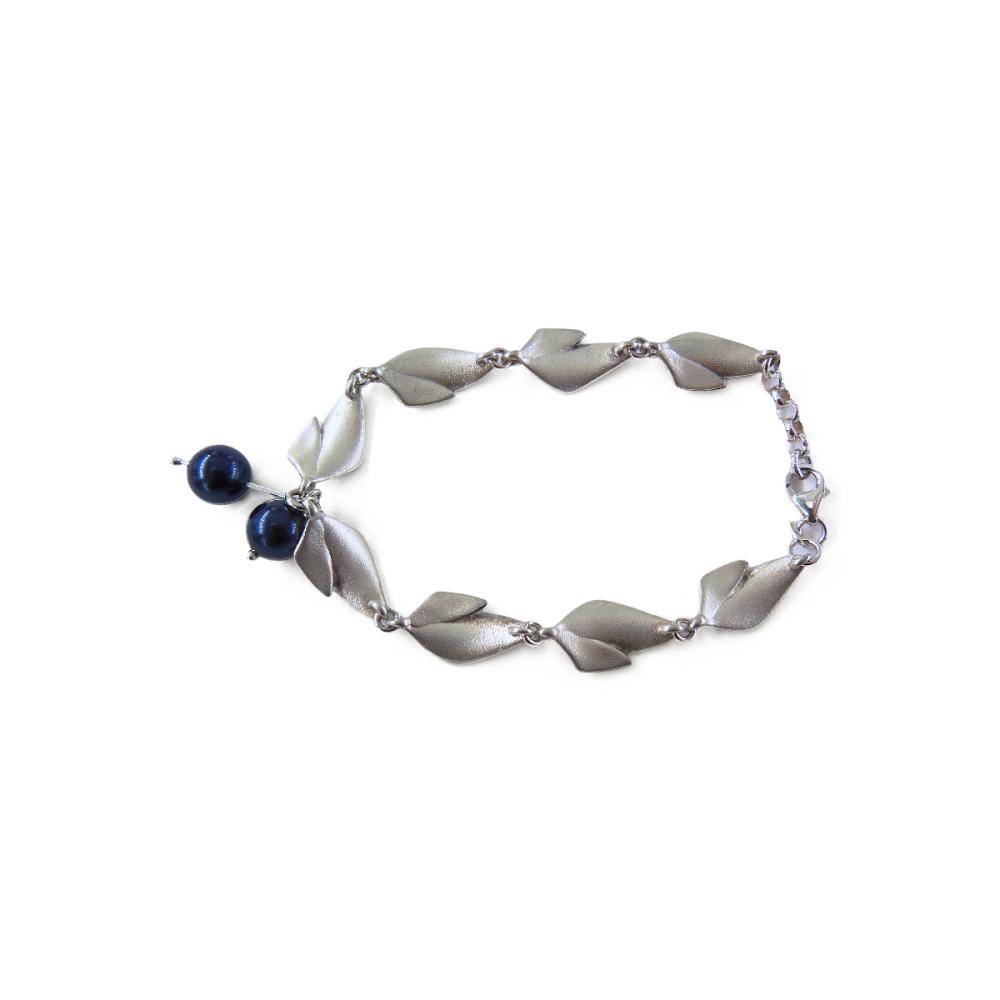 Finnfeelings Mustikka -rannekoru 925-hopeaa, 18,5 cm #1 Kultatukku.fi