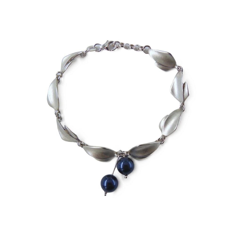 Finnfeelings Mustikka -rannekoru 925-hopeaa, 18,5 cm #0 Kultatukku.fi