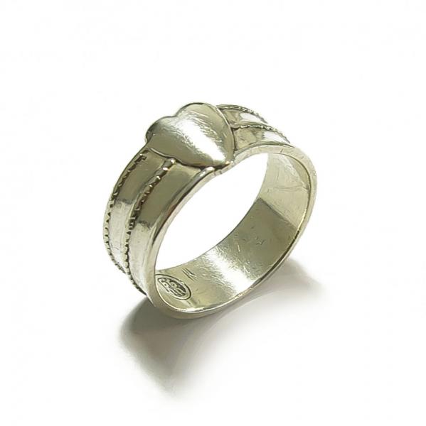 Hopeinen sormus Design Holger Lindström Kalevala Koru v. 1949 #0