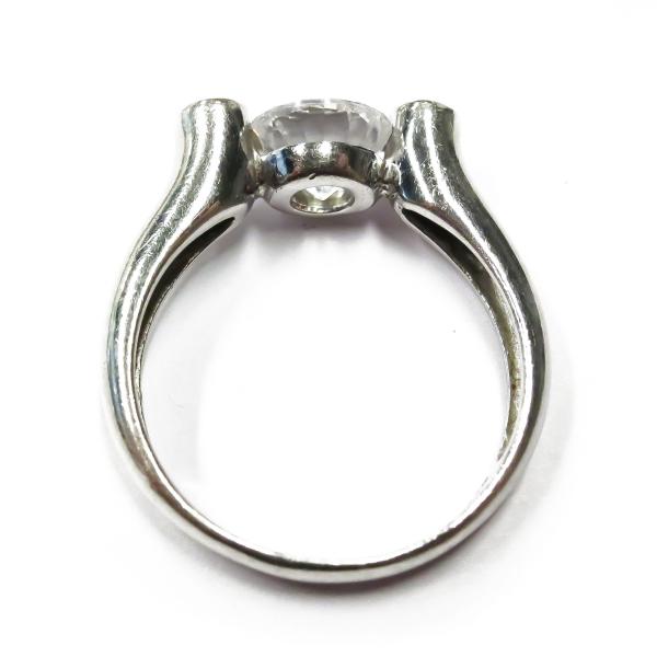 Hopeinen zirkoniasormus #1