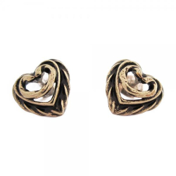 Tuotekuva Kalevalakoru Talon sydän korvakorut, pronssi