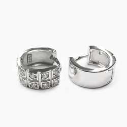 Tuotekuva Hopeiset zirkoniakorvarenkaat