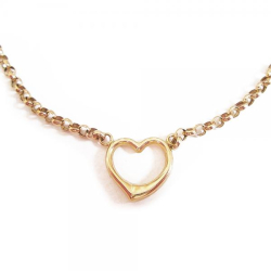 Tuotekuva Kultainen papuketju 45cm, sydän