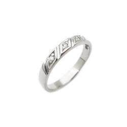 Tuotekuva Valkokultainen timanttisormus 0,015 ct koko 16,5